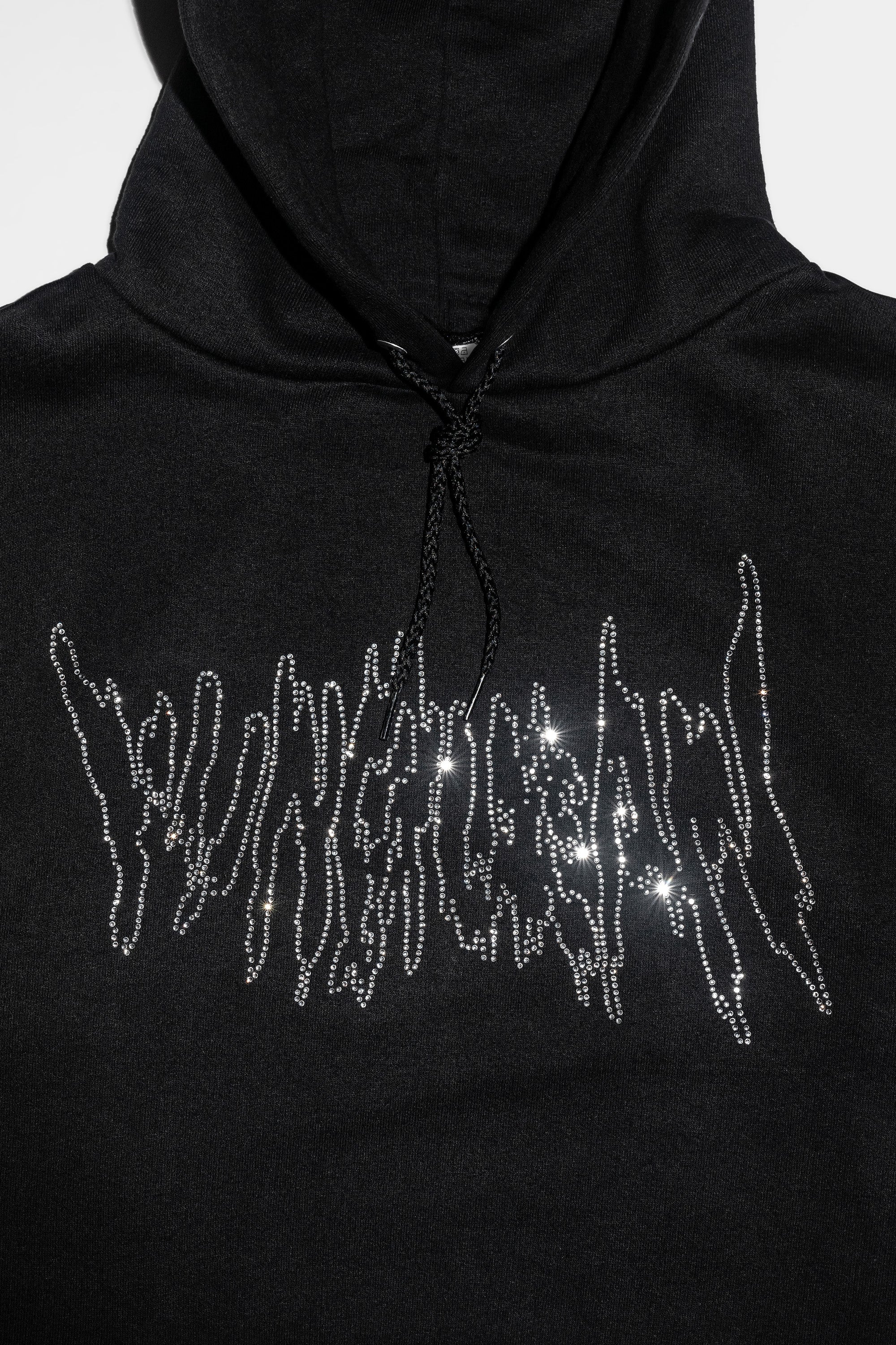 HAVE A NICE DAY HOODIE (BLACK WITH CRYSTALS)
